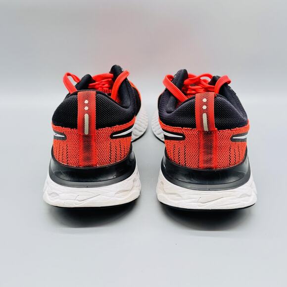 Nike Shoes Mens 9 Red Black React Infinity Flyknit Running Athletic Sneakers - Picture 7 of 13